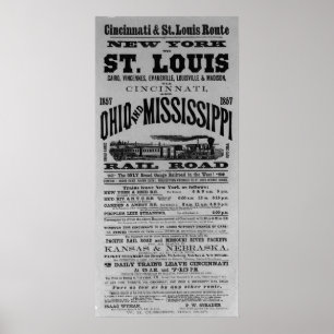 VINTAGE RESOR POSTER - NYTT YORK TILL ST LOUIS