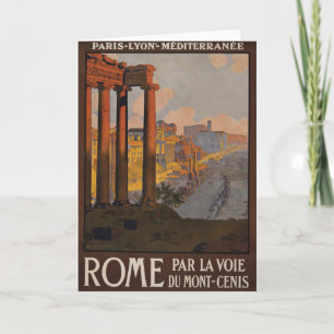 Vintage resor Poster om det romerska forumet i gry Kort
