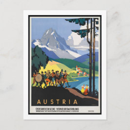 Vintage resor Poster,Österrike Vykort