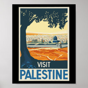 Vintage resor Poster Palestinamålning