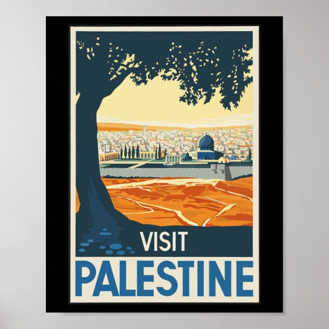 Vintage resor Poster Palestinamålning (Framsidan)