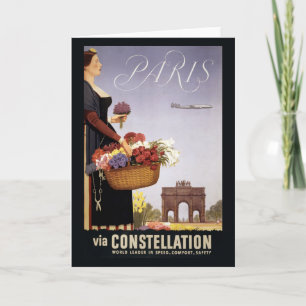 Vintage resor Poster, Paris via Constellation Kort
