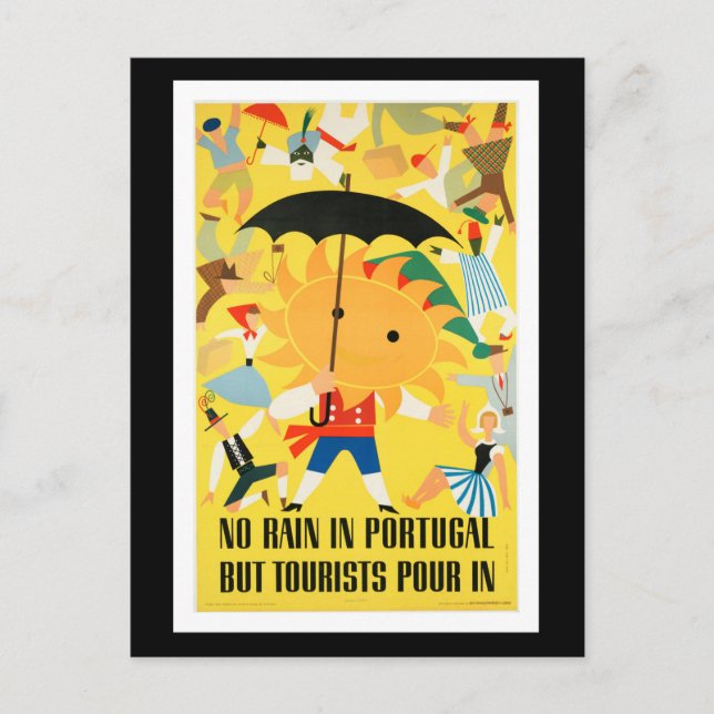 Vintage resor poster - Portugal, vykort (Framsida)