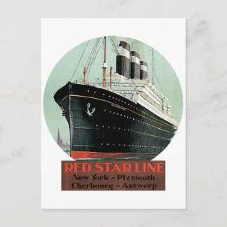 vintage resor Poster - Red Star Line Vykort