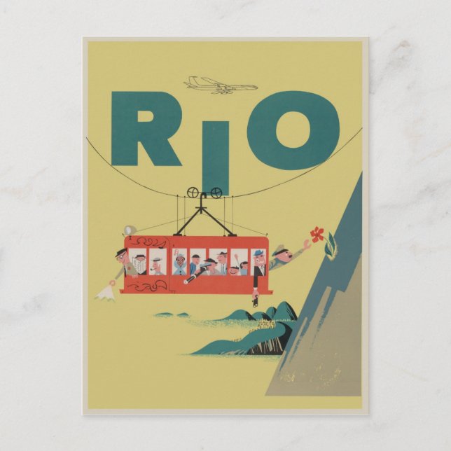 vintage resor Poster Rio Vykort (Framsida)