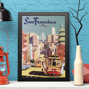 Vintage resor Poster San Francisco Cable Cars
