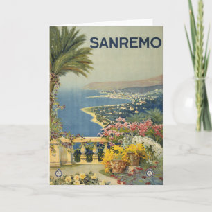 Vintage resor Poster San Remo från en terräng Kort