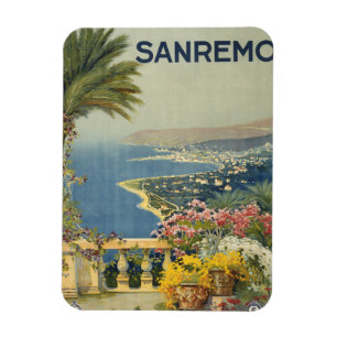 Vintage resor Poster San Remo från en terräng Magnet