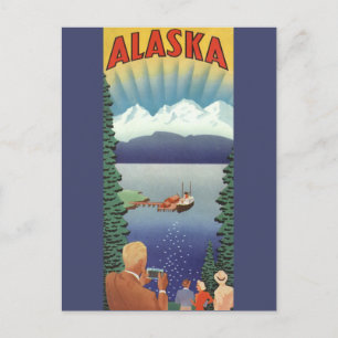 Vintage resor Poster, Scenia Alaska Ligcape Vykort