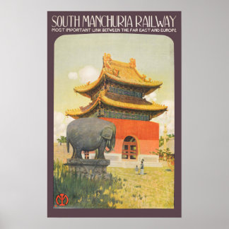 Vintage resor Poster - Södra Manchuria