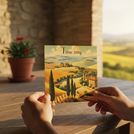 Vintage resor Poster Toscanas landsbygd