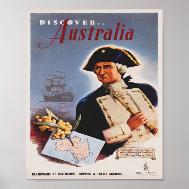 Vintage resor Poster Upptäck Australien (Framsidan)