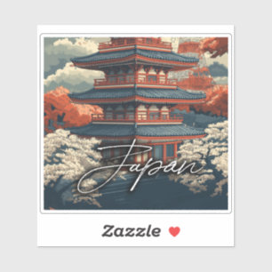 Vintage resor Poster: Utforska Japans allure Klistermärken