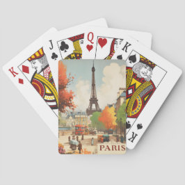 Vintage resor Poster vid Paris Eifel Torn Casinokort