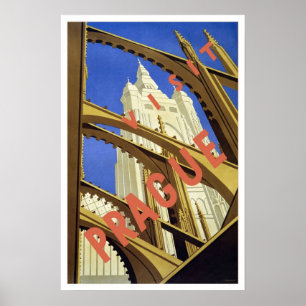 Vintage resor,Prag Poster