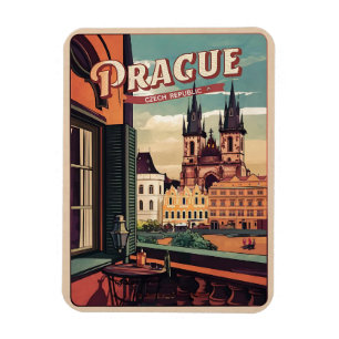 vintage resor prag prag czechien presenter balkong magnet