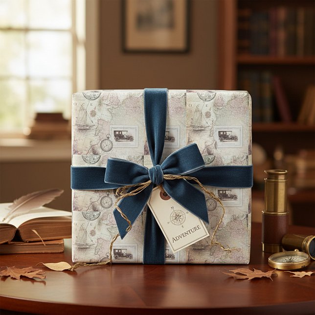 Vintage resor  presentpapper (Skapare uppladdad)