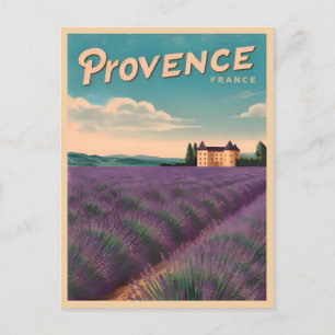Vintage resor Provence Frankrike Retro Scenia Vykort
