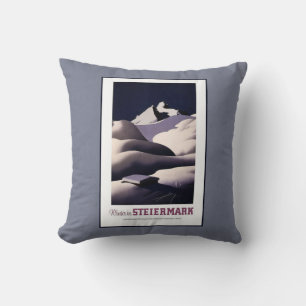 Vintage resor-reklam för Österrike Kudde