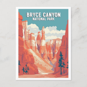 vintage resor retro Bryce Canyon nationalpark Vykort