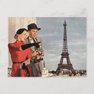 Vintage resor - Retro Paris - Eiffel Torn Vykort