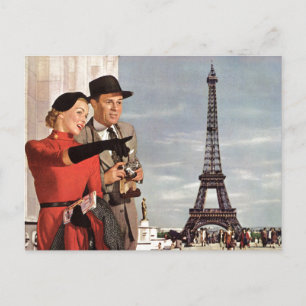 Vintage resor - Retro Paris - Eiffel Torn Vykort