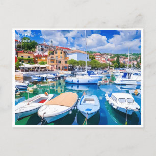 vintage resor Rijeka Kroatien Kostrena Opatija Vykort