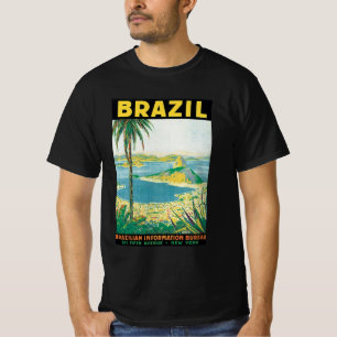 Vintage resor Rio de Janeiro Brasilien Kuststrupe T Shirt