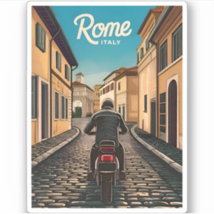 Vintage resor Rom Italien Retro Graphic Klistermärken