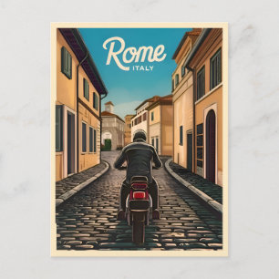 Vintage resor Rom Italien Retro Graphic Vykort