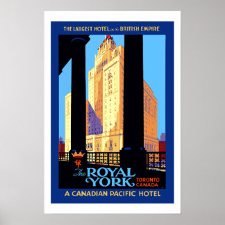 Vintage resor Royal York Hotel Toronto Canada Pos Poster