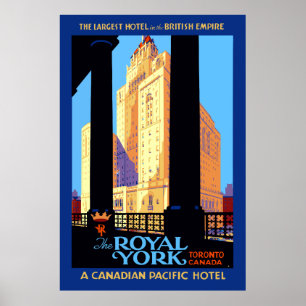 Vintage resor Royal York Hotel Toronto Kanada Poster
