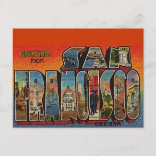 Vintage resor San Francisco Vykort