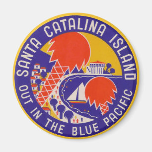 Vintage resor - Santa Catalina ö Magnet