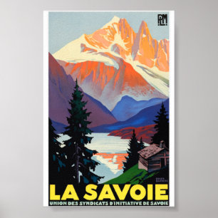 Vintage resor - Savoy - La Savoie Frankrike Poster