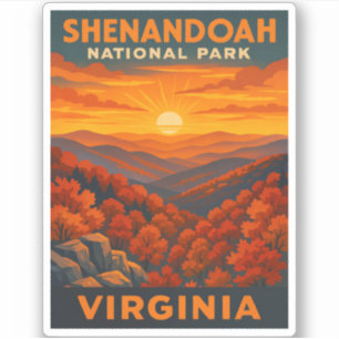 Vintage resor Shenandoah nationalpark Virginia Klistermärken