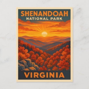 Vintage resor Shenandoah nationalpark Virginia Vykort