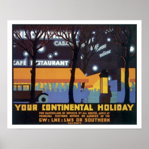 Vintage resor södra järnvägen poster