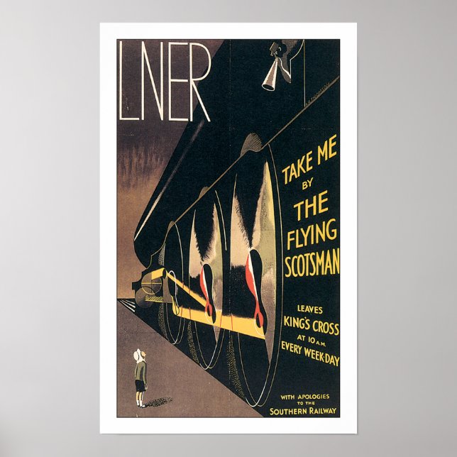 Vintage resor södra Tåg Poster (Framsidan)