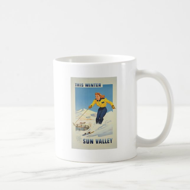 Vintage resor Sol Valley Idaho Kaffemugg (Höger)