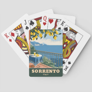 Vintage resor Sorrento Italien Seaside Retro Casinokort