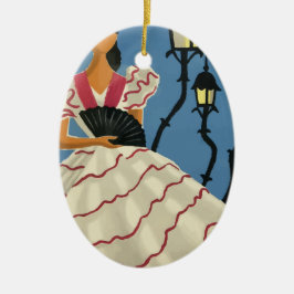 Vintage resor Spanien Julgransprydnad Keramik