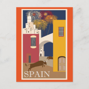 Vintage resor Spanien Vykort