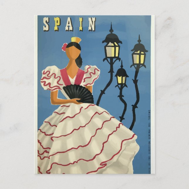 Vintage resor Spanien Vykort (Framsida)