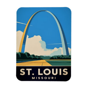 Vintage resor St Louis Missouri Gateway Arch Magnet