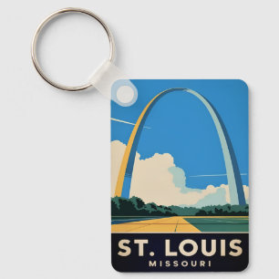 Vintage resor St Louis Missouri Gateway Arch Nyckelring