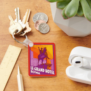 Vintage resor, Statue Le Grand Hotel Roma, Italien Nyckelring