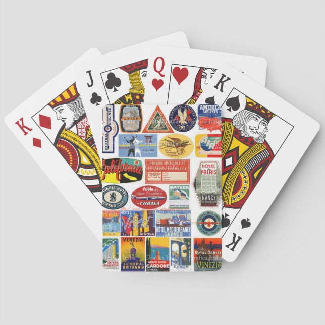 "Vintage resor Stickers" Casinokort (Baksidan)