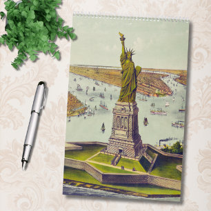 Vintage Resor Tåg Fartyg Plan Roligt 12 Månader Kalender
