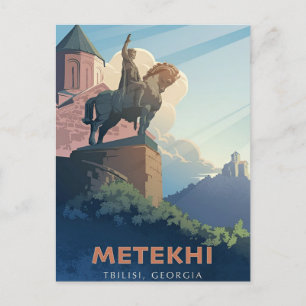 vintage resor Tbilisi Georgien Byggnader Stadssilu Vykort